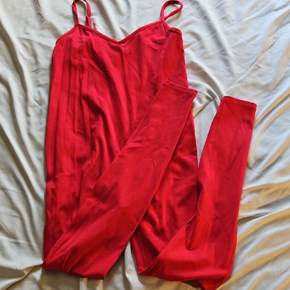 XS Thyme Maternity Vibrant Red Jumpsuit - FC
